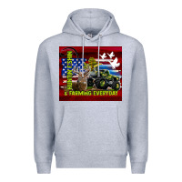Heather Grey hunting fishing & farming everyday Premium Hoodie - TumblerDesignByShophia