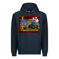 Navy hunting fishing & farming everyday Premium Hoodie - TumblerDesignByShophia