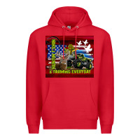 Red hunting fishing & farming everyday Premium Hoodie - TumblerDesignByShophia