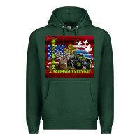 Sports Green hunting fishing & farming everyday Premium Hoodie - TumblerDesignByShophia