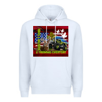 White hunting fishing & farming everyday Premium Hoodie - TumblerDesignByShophia
