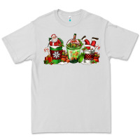 Dove Grey coffee cups with santa claus Premium Tee - FaDigitalArtStudio