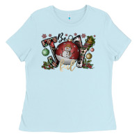 Baby Blue be joy ful Ladies Tee - CowhideDigitalArt