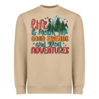 Mushroom life is meant for good friends and great adventure Heavyweight Sweatshirt - MaliasSmallBusiness