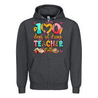 Smoke 100 days of doing teacher stuff Zipper Hoodie - Artiststas