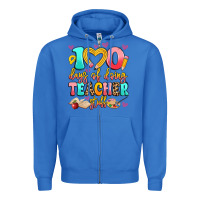 True Royal 100 days of doing teacher stuff Zipper Hoodie - Artiststas