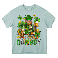One Lucky Cowboy With St. Patricks Elf Heavy Core Tee | Teevron