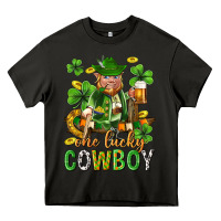 Asphalt One lucky cowboy with st. patricks elf Heavy Core Tee - Neo Western