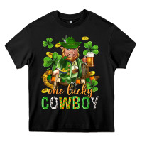 Black One lucky cowboy with st. patricks elf Heavy Core Tee - Neo Western