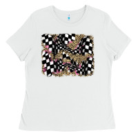 White racing leopard backgraund Ladies Tee - JahusDesignShop