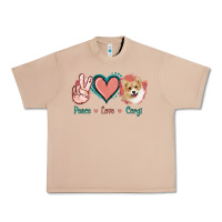 Burro Peace Love Corgi Urban Heavy Tee - Jasminsmagicworld