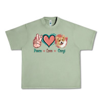 Oil Green Peace Love Corgi Urban Heavy Tee - Jasminsmagicworld