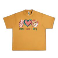 Peanut Butter Peace Love Corgi Urban Heavy Tee - Jasminsmagicworld