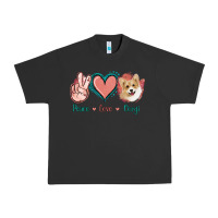 Pigment Black Peace Love Corgi Urban Heavy Tee - Jasminsmagicworld