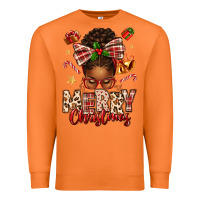 Carrot merry christmas afro messy bun Premium Sweatshirt - texasbilliewilder