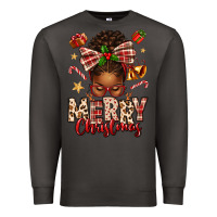 Smoke merry christmas afro messy bun Premium Sweatshirt - texasbilliewilder