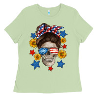 Matcha American mom skull Ladies Tee - Neo Western