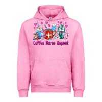 Fuchsia Pink Coffee Nurse Repeat Nurse Coffee Cups Urban Hoodie - FaDigitalArtStudio