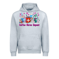 Heather Grey Coffee Nurse Repeat Nurse Coffee Cups Urban Hoodie - FaDigitalArtStudio