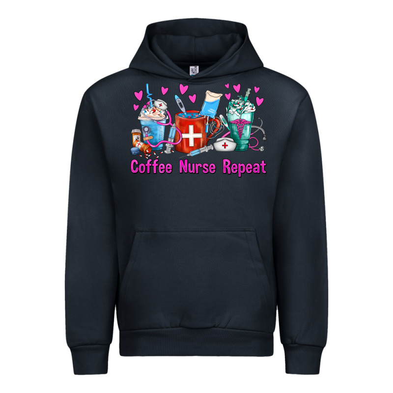 Coffee Nurse Repeat Nurse Coffee Cups Urban Hoodie by FaDigitalArtStudio | Teevron