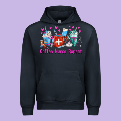 Coffee Nurse Repeat Nurse Coffee Cups Urban Hoodie Designed By Fadigitalartstudio