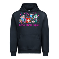 Navy Coffee Nurse Repeat Nurse Coffee Cups Urban Hoodie - FaDigitalArtStudio