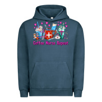 Pigment Midnight Navy Coffee Nurse Repeat Nurse Coffee Cups Urban Hoodie - FaDigitalArtStudio