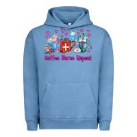 Pigment Pebble Blue Coffee Nurse Repeat Nurse Coffee Cups Urban Hoodie - FaDigitalArtStudio