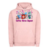 Pigment Salmon Coffee Nurse Repeat Nurse Coffee Cups Urban Hoodie - FaDigitalArtStudio