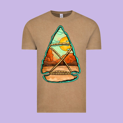 Western Desert Arrowhead Vintage Tee Designed By Jasminsmagicworld