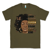 Army Green afro woman smart loved powerful Classic Tee - MaliasSmallBusiness