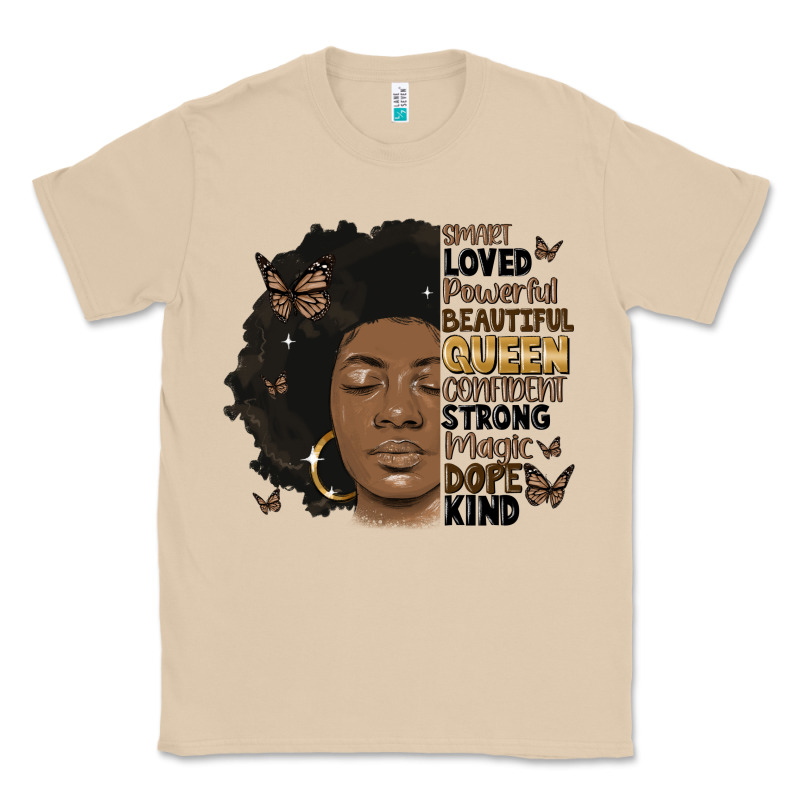 Afro Woman Smart Loved Powerful Classic Tee by MaliasSmallBusiness | Teevron