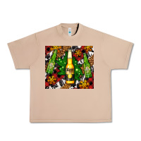 Burro beer bottles with golden snow Urban Heavy Tee - AdoDesignShop