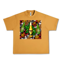 Peanut Butter beer bottles with golden snow Urban Heavy Tee - AdoDesignShop