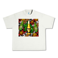Pistachio beer bottles with golden snow Urban Heavy Tee - AdoDesignShop