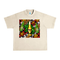 Sandshell beer bottles with golden snow Urban Heavy Tee - AdoDesignShop