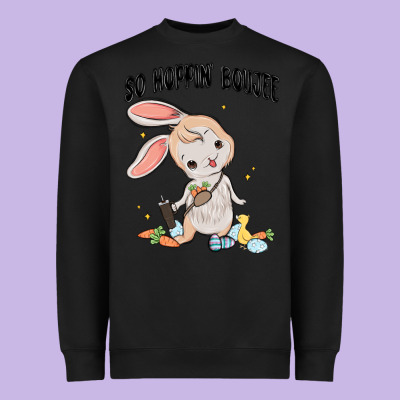 So Hoppin Boujee Easter Bunny  Belt Bag Ins Heavyweight Sweatshirt Designed By Maliassmallbusiness