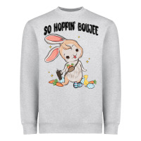Heather Grey so hoppin boujee easter bunny  belt bag ins Heavyweight Sweatshirt - MaliasSmallBusiness