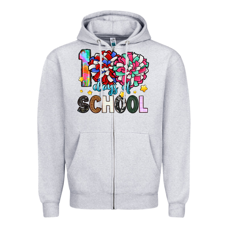 100 Days Of School Zipper Hoodie by Artiststas | Teevron