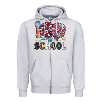 Heather Grey 100 days of school Zipper Hoodie - Artiststas