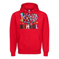 Red 100 days of school Zipper Hoodie - Artiststas