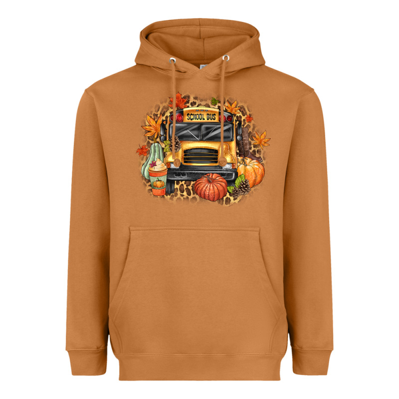 Fall School Bus Heavyweight Hoodie by texasbilliewilder | Teevron