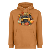 Meerkat Fall School Bus Heavyweight Hoodie - texasbilliewilder