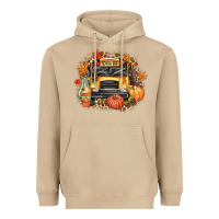 Mushroom Fall School Bus Heavyweight Hoodie - texasbilliewilder