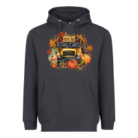 Smoke Fall School Bus Heavyweight Hoodie - texasbilliewilder