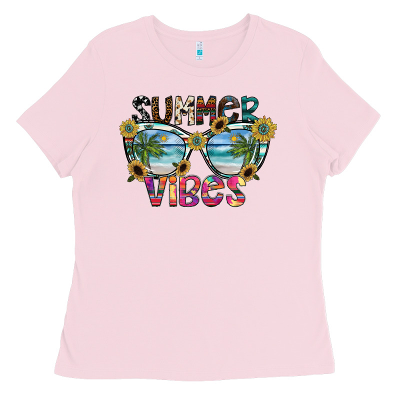 Summer Vibes Ladies Tee by SublimationCraftShop | Teevron