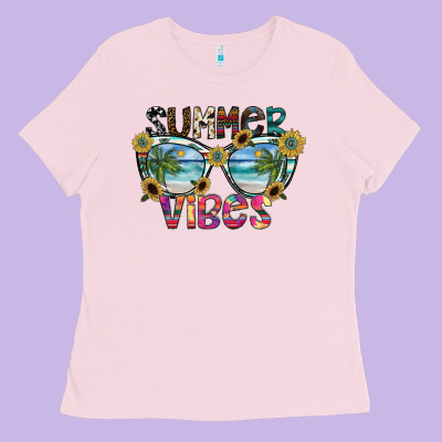 Summer Vibes Ladies Tee Designed By Sublimationcraftshop