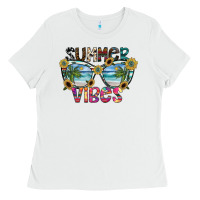 White summer vibes Ladies Tee - SublimationCraftShop