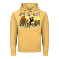 Vintage Mustard aint goin down til the sun comes up cowboy Vintage Hoodie - NancyCooperArtShop