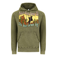 Vintage Olive aint goin down til the sun comes up cowboy Vintage Hoodie - NancyCooperArtShop